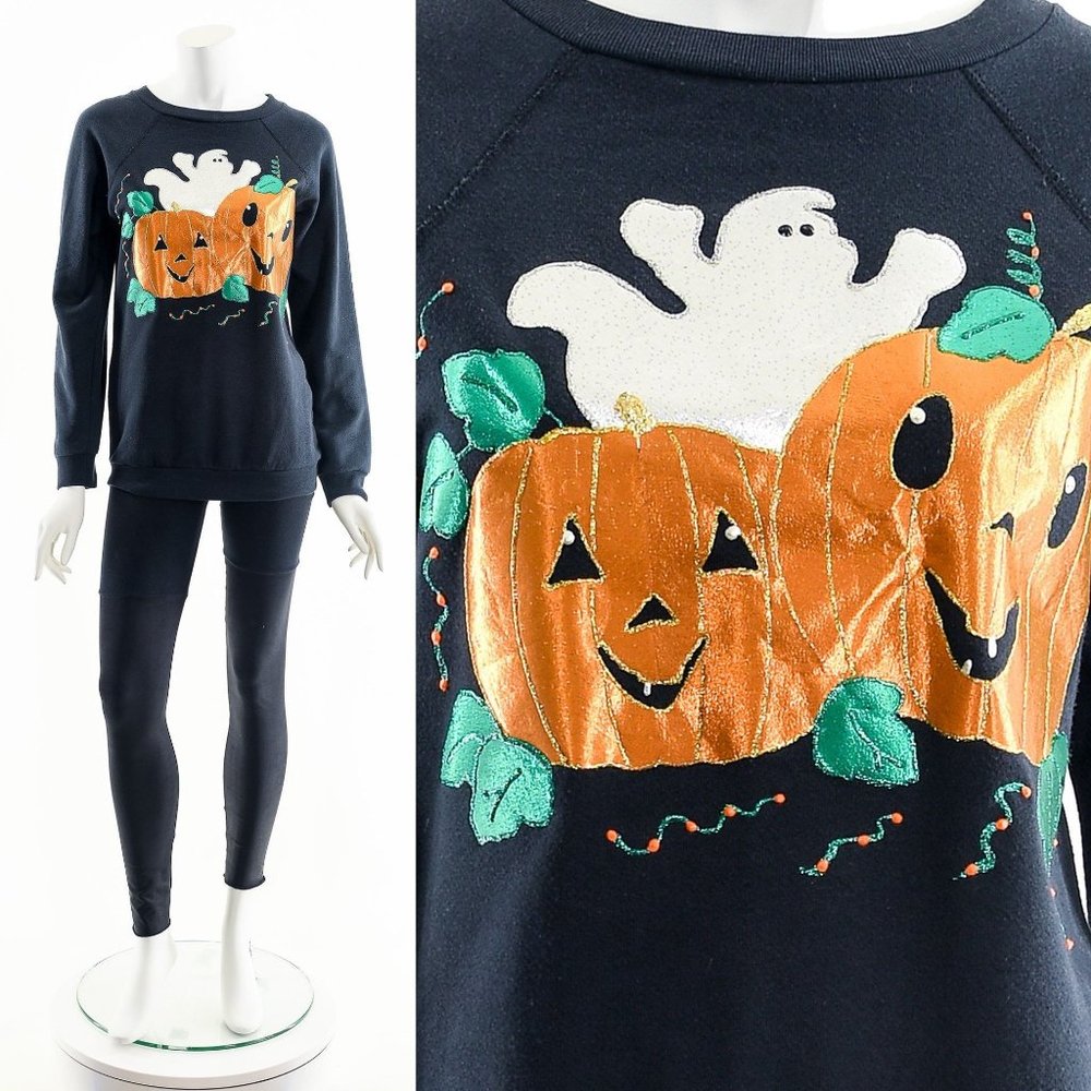 Casper Ghost Sweatshirt,Ghost Pumpkin Sweater,Cute Pumpkin Jumper,Vintage Novelt
